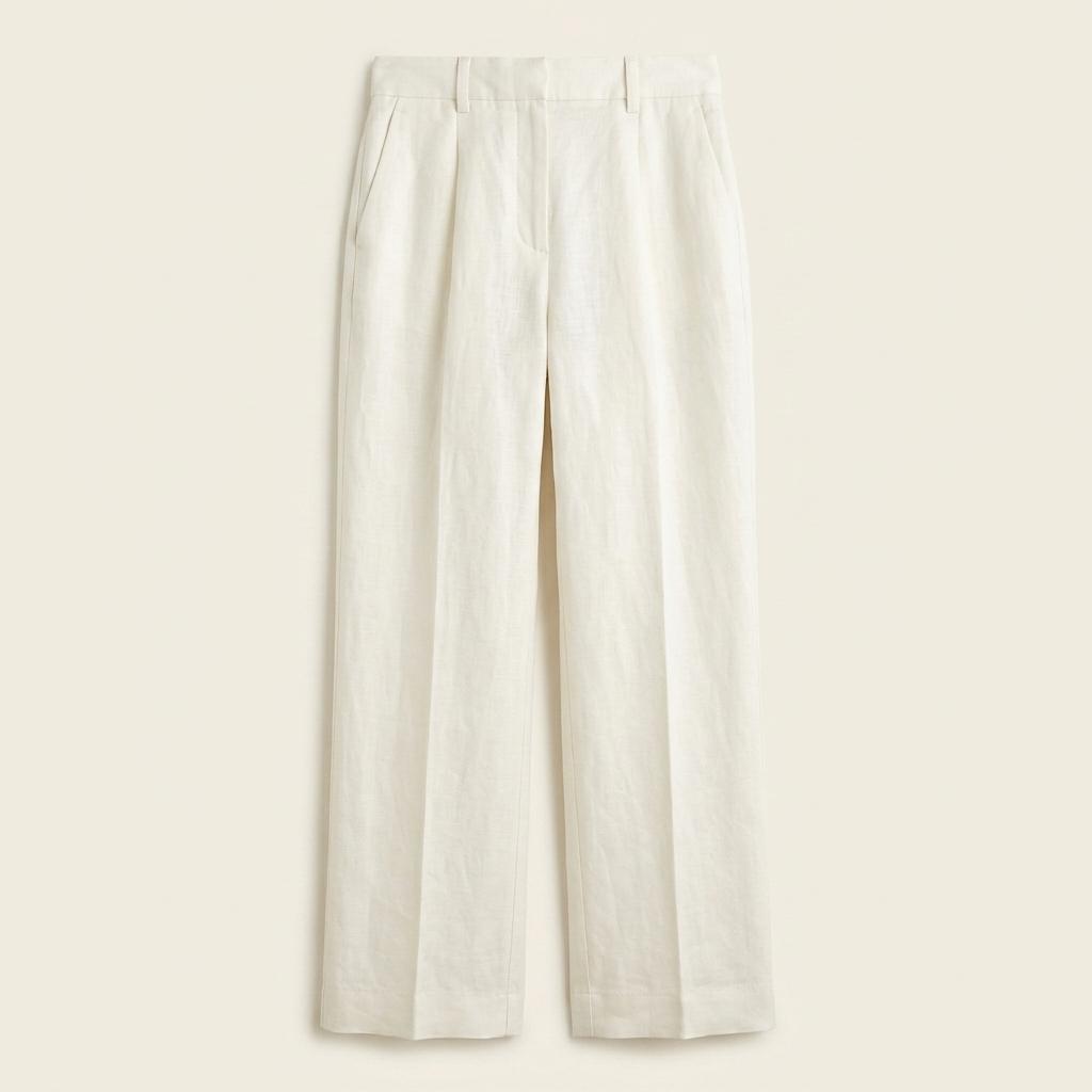 H&M 리넨 블렌드 와이드 슬랙스 팬츠 1