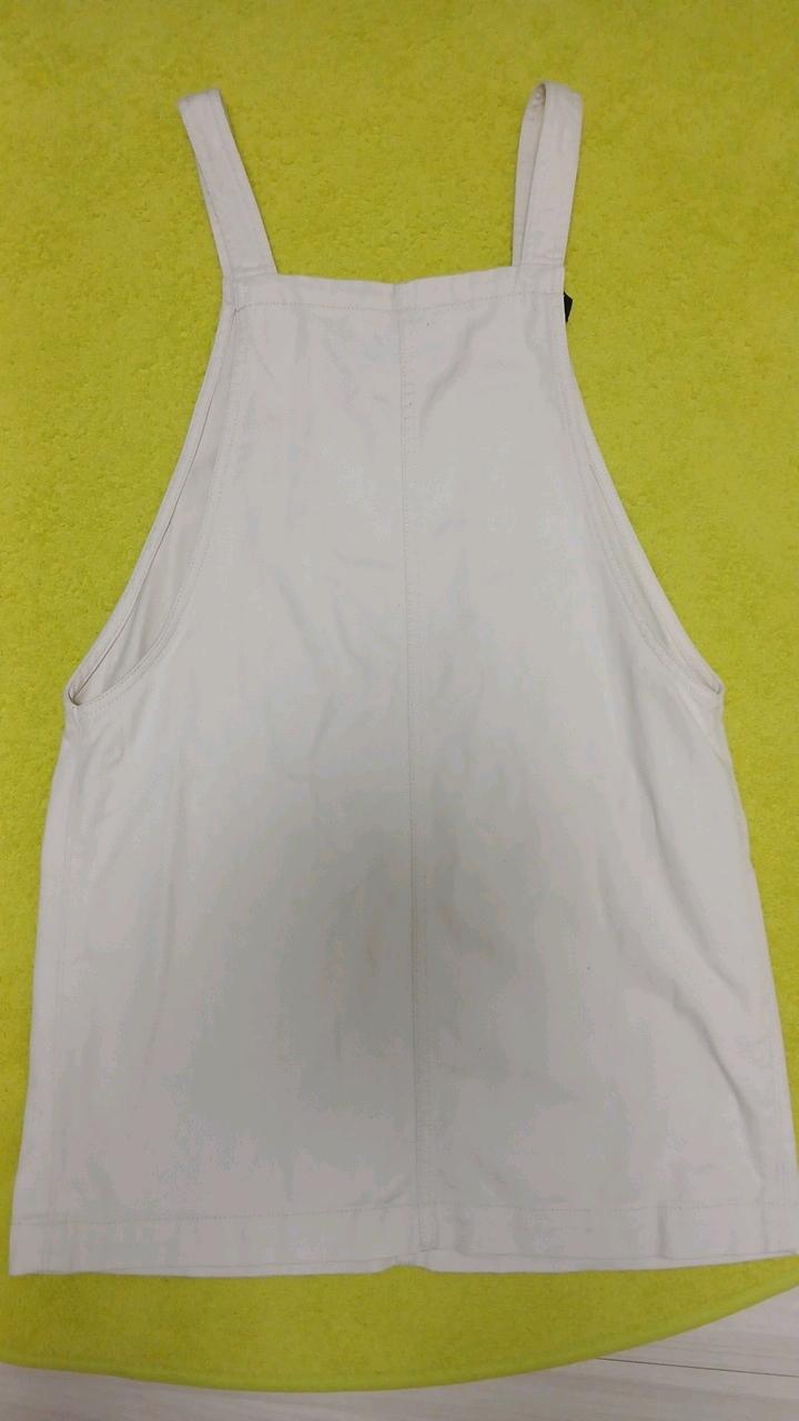 El estilo de Claire 아이보리 데님 서스펜더 원피스 3