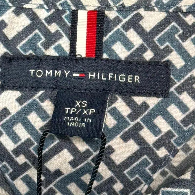 새상품 TOMMY HILFIGER 모노그램 시폰 미니 드레스  XS 4