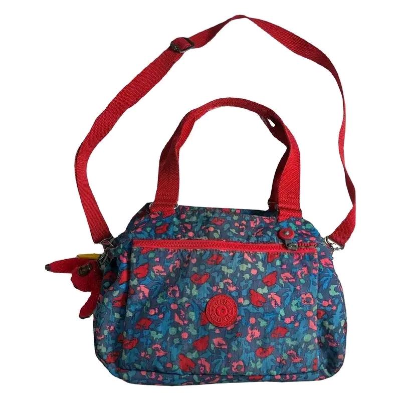 KIPLING 플라워 크로스숄더백 레드-블루 2