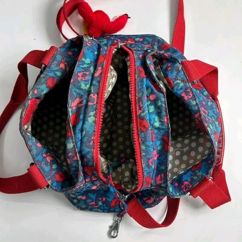 KIPLING 플라워 크로스숄더백 레드-블루 7