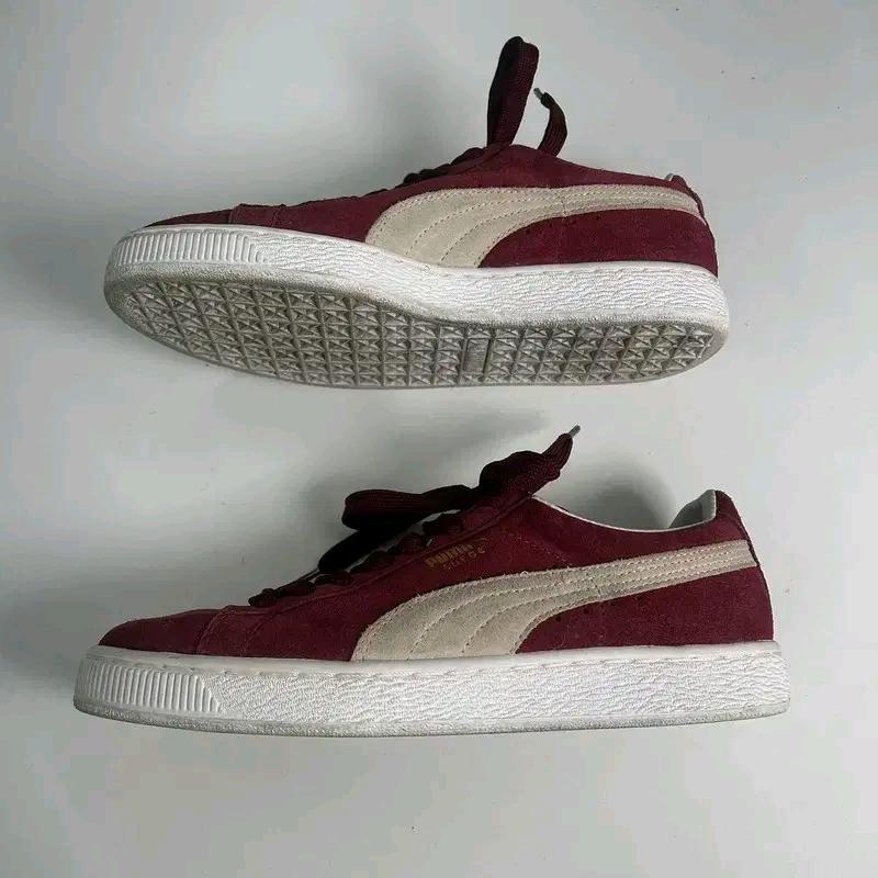 PUMA 스웨이드 클래식 스니커즈 버건디 250 3
