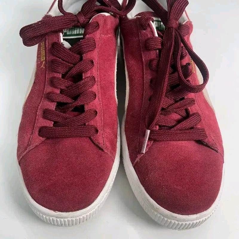 PUMA 스웨이드 클래식 스니커즈 버건디 250 5