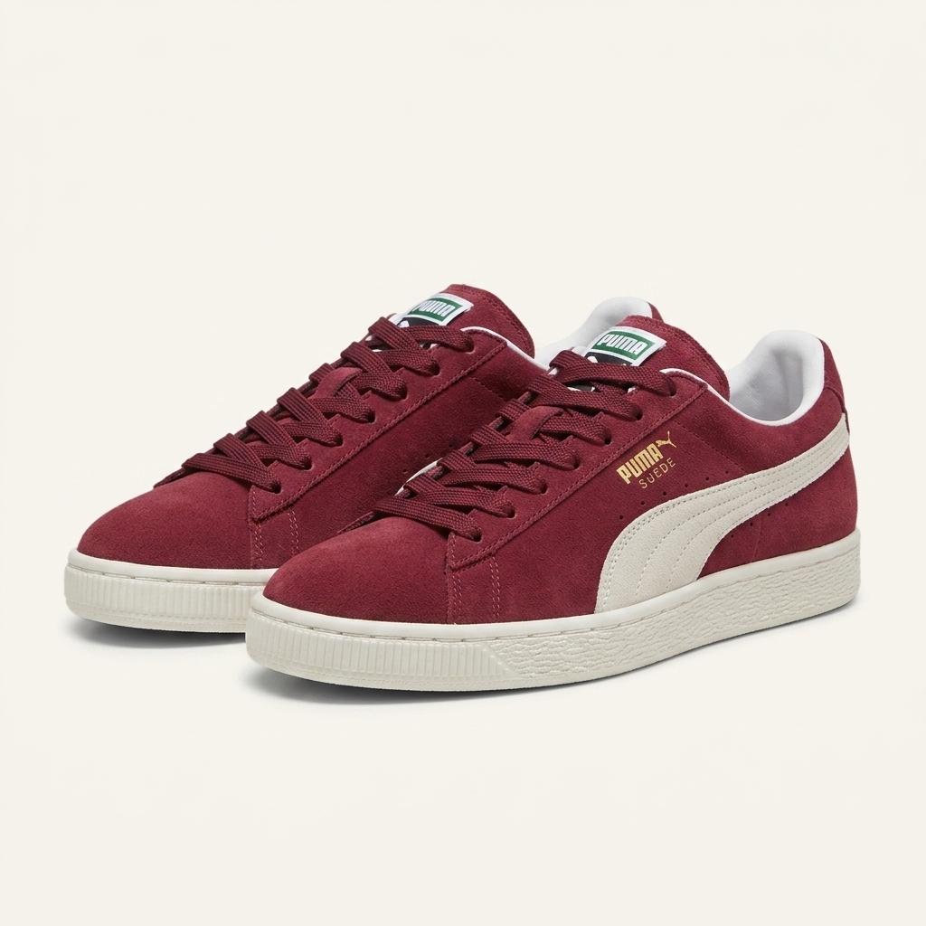 PUMA 스웨이드 클래식 스니커즈 버건디 250 1