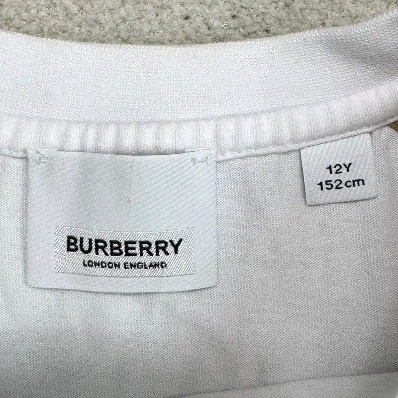 BURBERRY 주니어 체크 트리밍 코튼 반팔 티 12Y 152cm 3