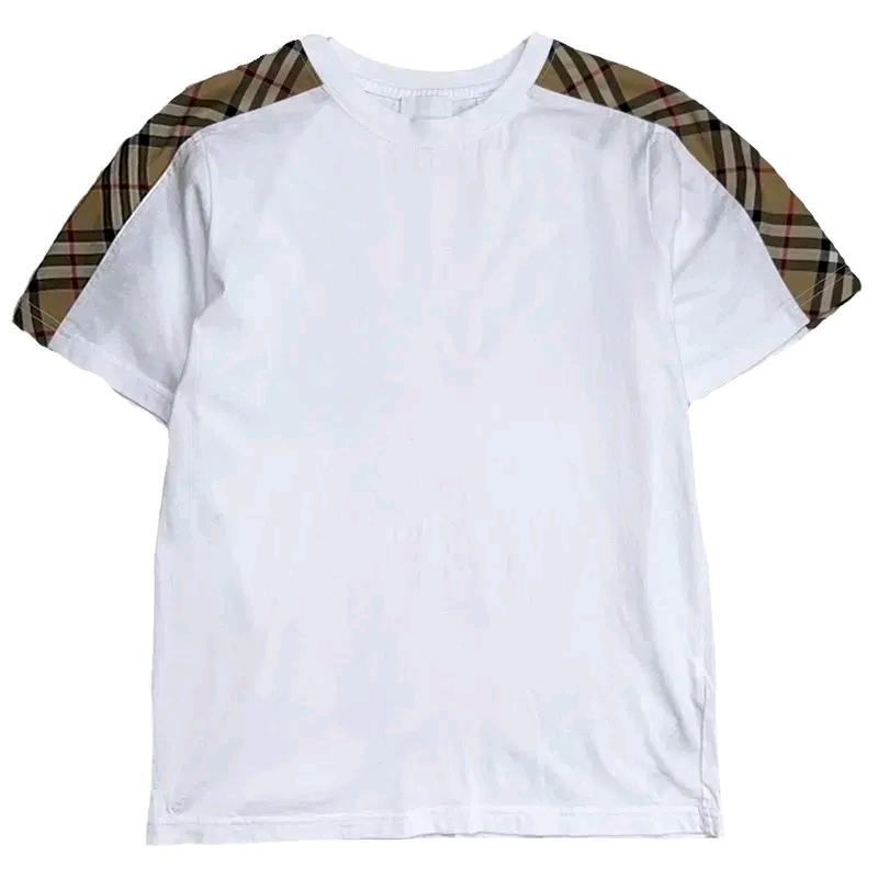 BURBERRY 주니어 체크 트리밍 코튼 반팔 티 12Y 152cm 2