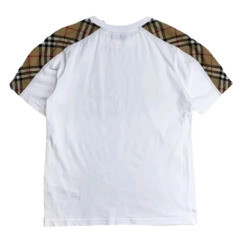 BURBERRY 주니어 체크 트리밍 코튼 반팔 티 12Y 152cm 11