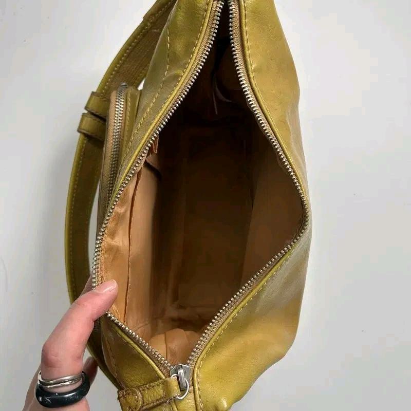 SISLEY 올리브그린 레더 숄더백 6