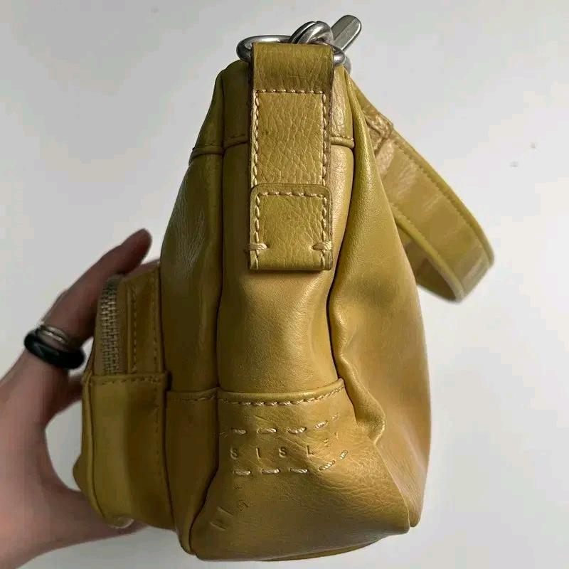 SISLEY 올리브그린 레더 숄더백 4