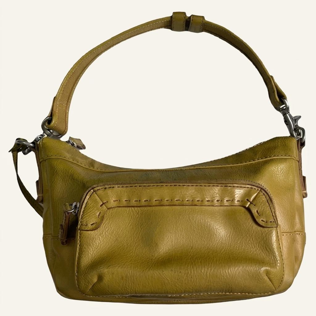 SISLEY 올리브그린 레더 숄더백