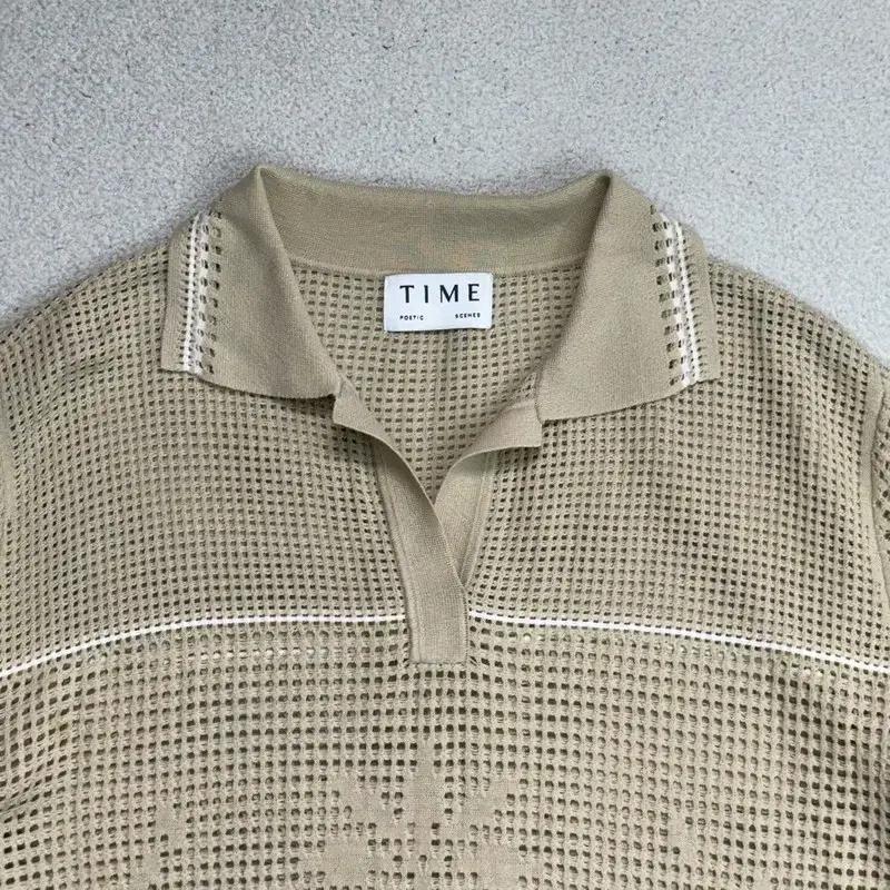 TIME POETIC 플라워 패턴 카라 니트 M 3