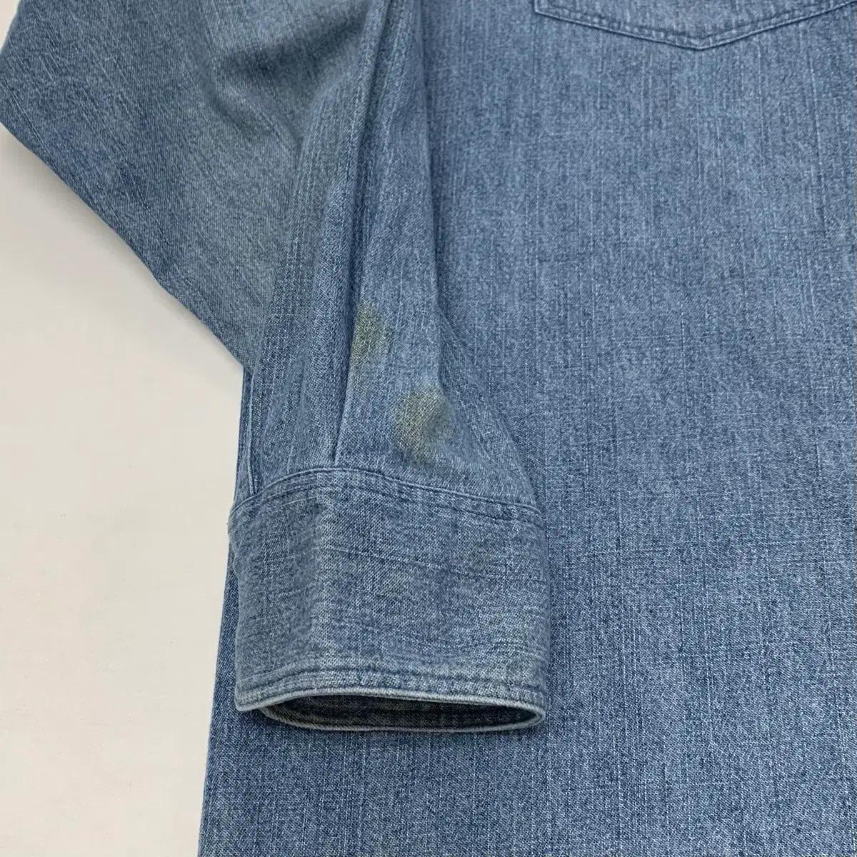 Wrangler 랭글러 90s 데님 배색 웨스턴셔츠 (L) 5