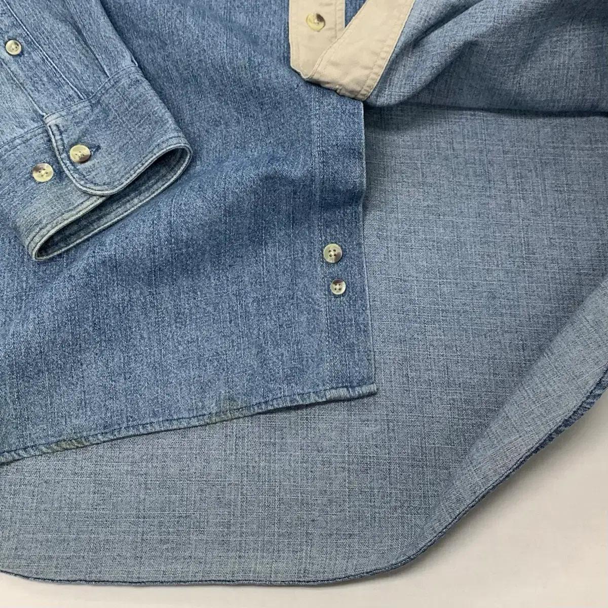 Wrangler 랭글러 90s 데님 배색 웨스턴셔츠 (L) 6