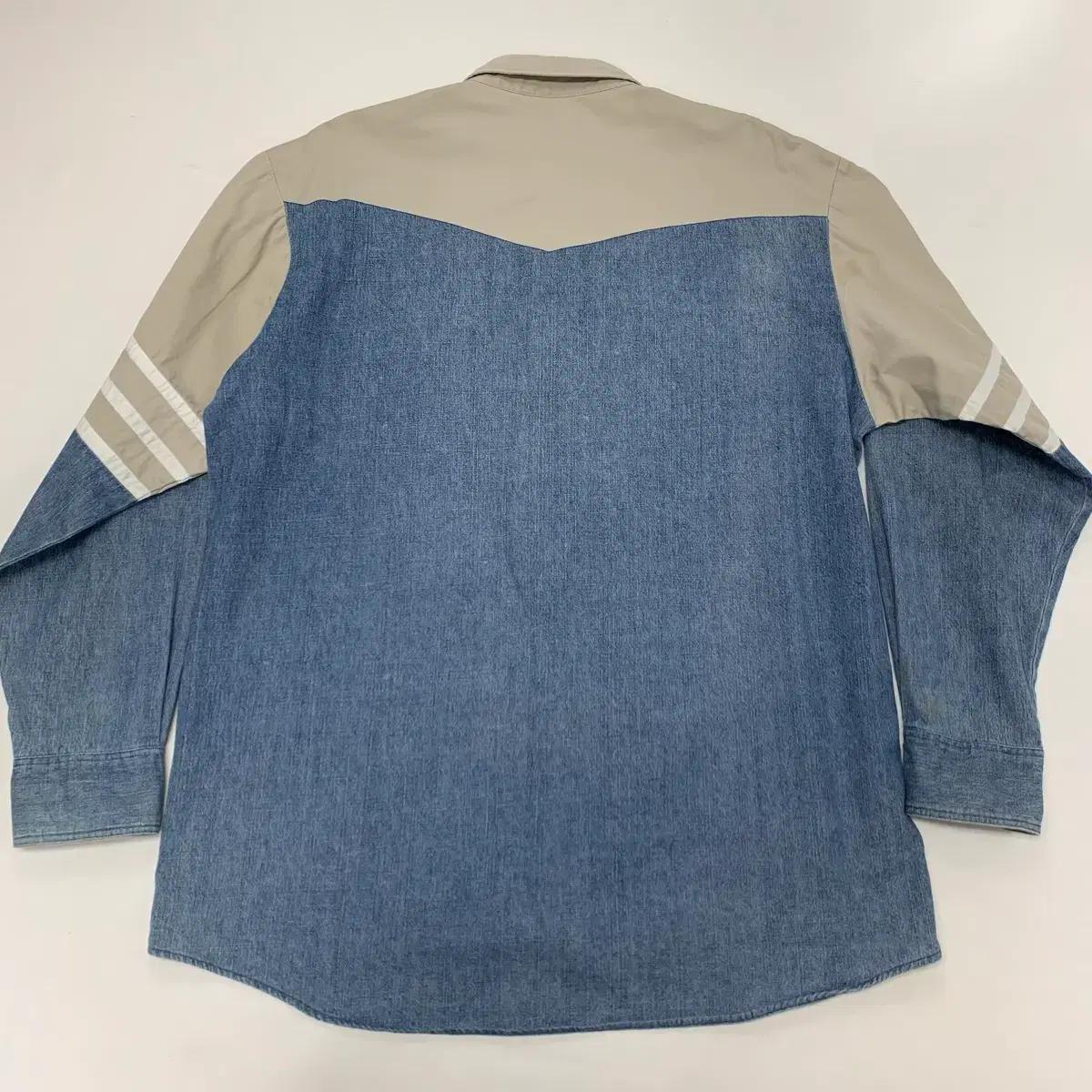 Wrangler 랭글러 90s 데님 배색 웨스턴셔츠 (L) 10