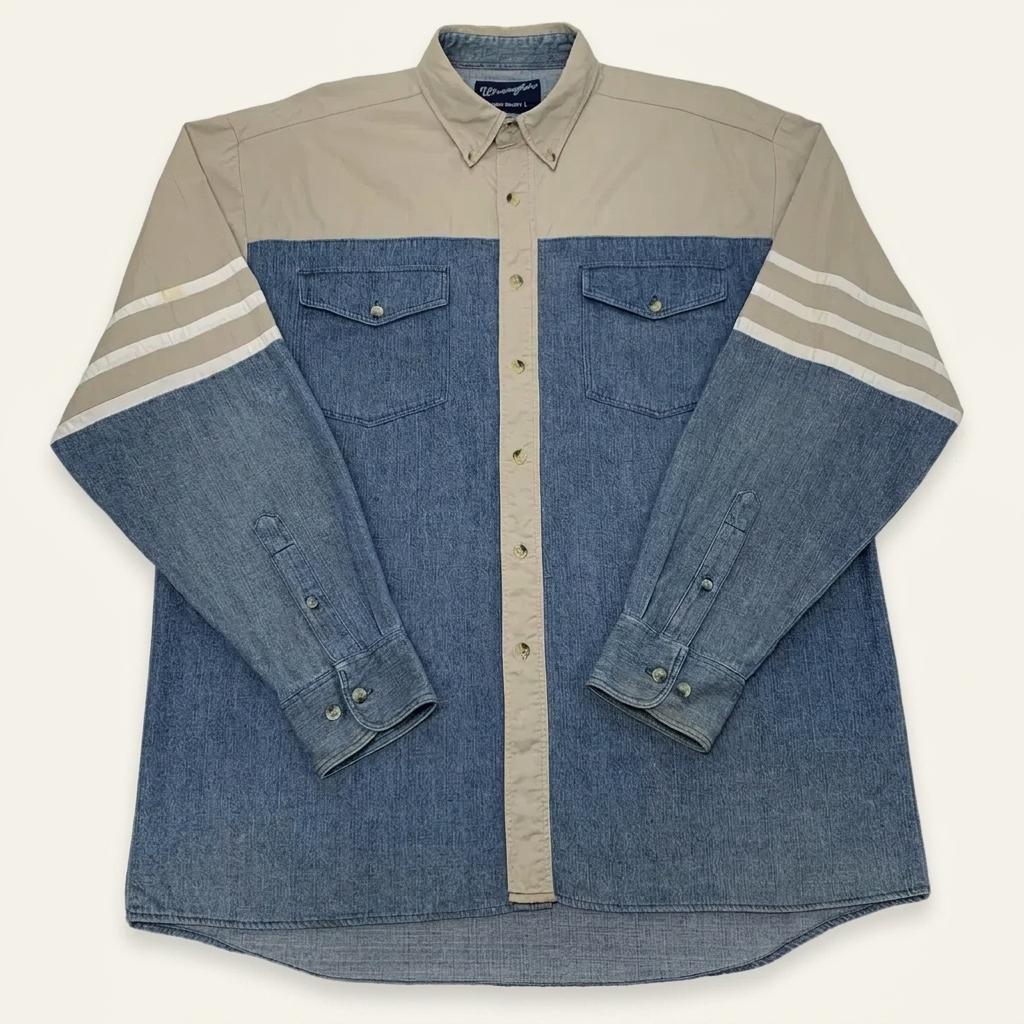 Wrangler 랭글러 90s 데님 배색 웨스턴셔츠 (L) 1