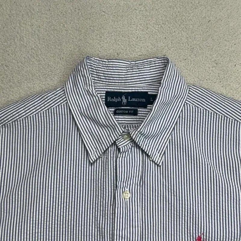 RALPH LAUREN 시어서커 스트라이프 PK 셔츠  L 7