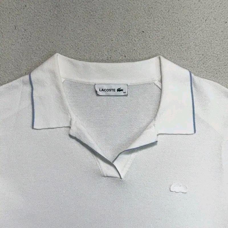 LACOSTE 화이트 플루이드 폴로 탑 34 4