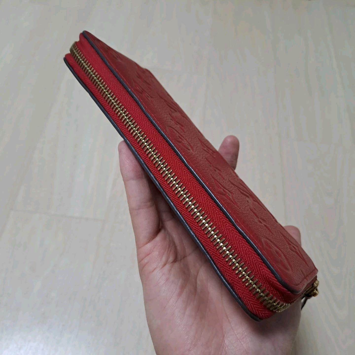 [100%/정품] 루이비통 앙프렝뜨 클레망스 장지갑 레드 단품, 루이비통지갑,루이비통장지갑 8