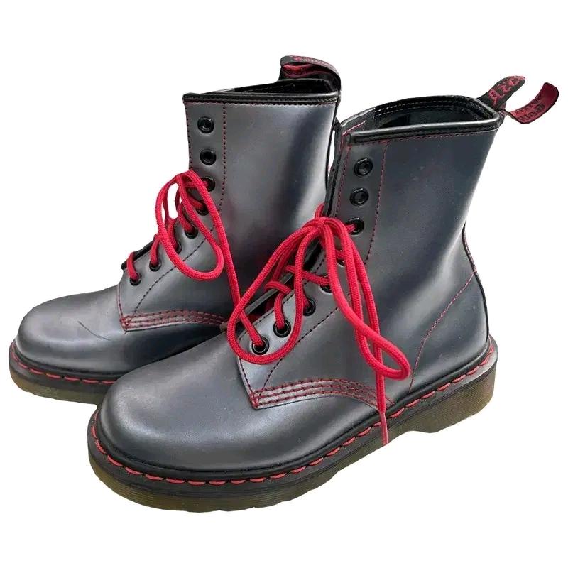 DR. MARTENS 1460 메탈릭 블랙 부츠 블랙 UK4 2