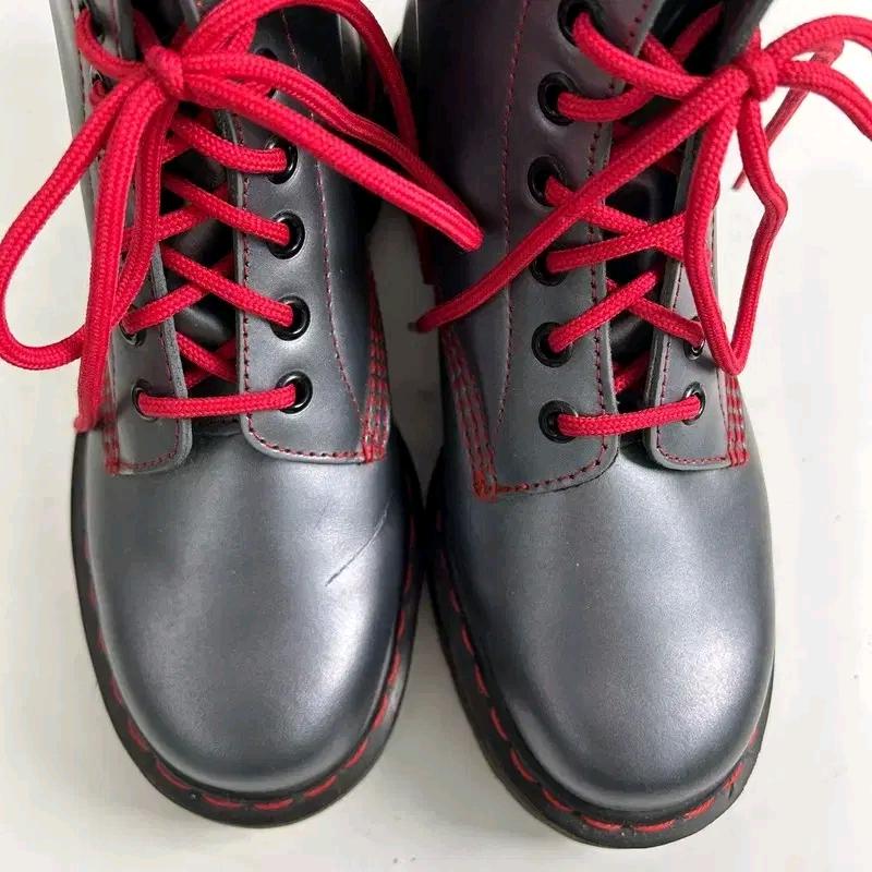 DR. MARTENS 1460 메탈릭 블랙 부츠 블랙 UK4 5