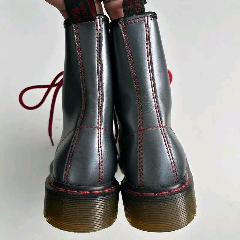 DR. MARTENS 1460 메탈릭 블랙 부츠 블랙 UK4 7