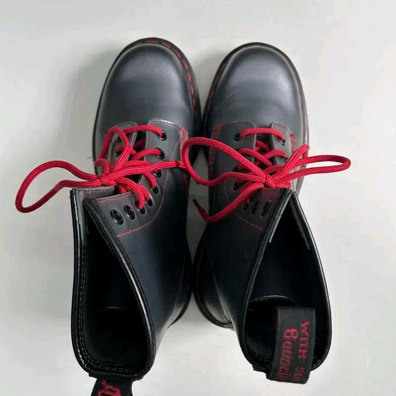 DR. MARTENS 1460 메탈릭 블랙 부츠 블랙 UK4 6