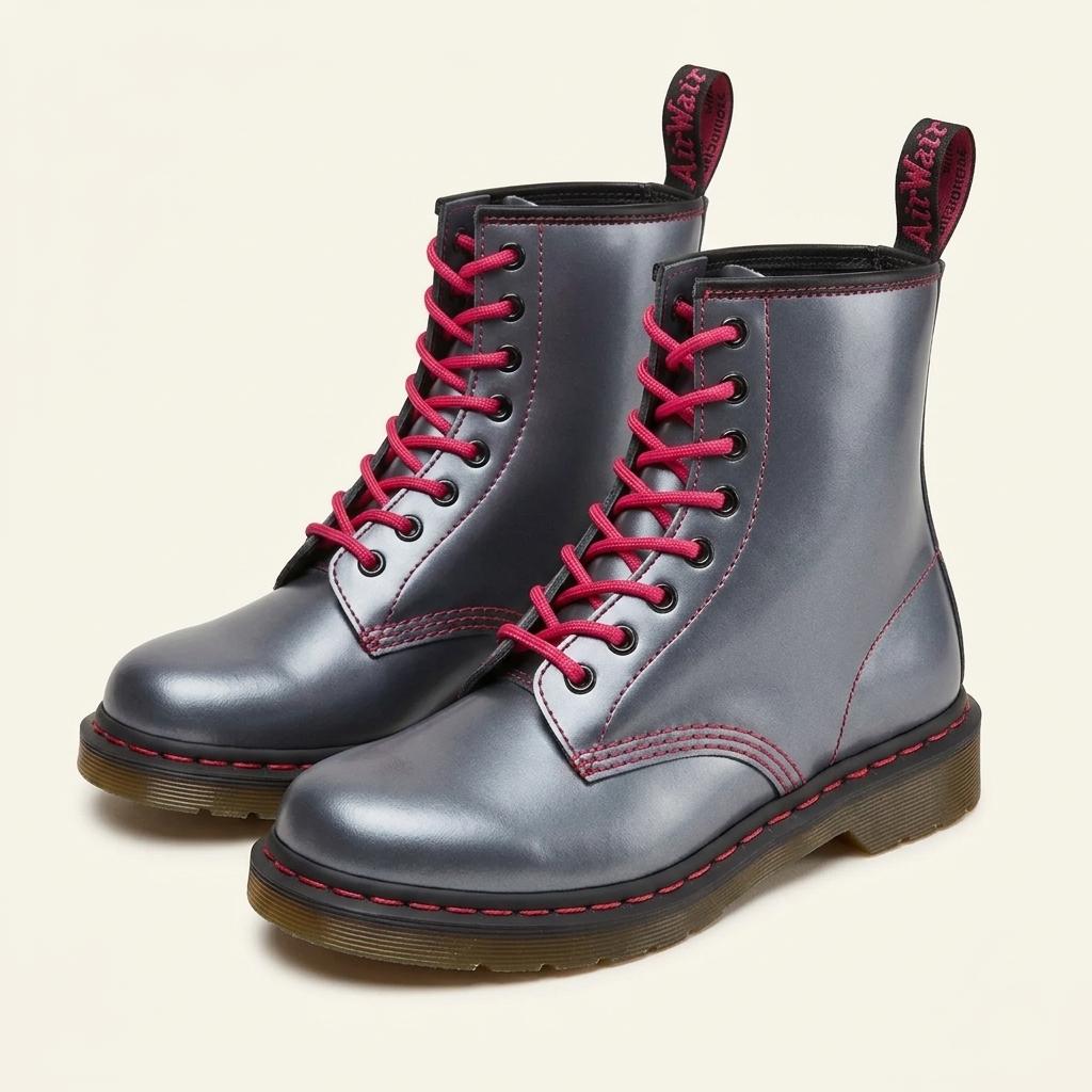 DR. MARTENS 1460 메탈릭 블랙 부츠 블랙 UK4 1