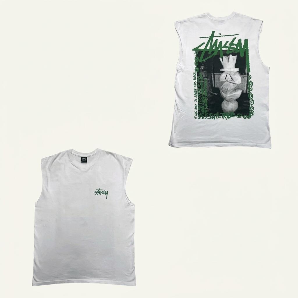 STUSSY 반팔 티 화이트 L (리폼) 1