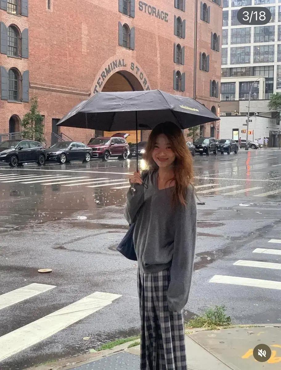 <미개봉> 오버듀플레어 체크 랩 레이어드 스커트 . 미닛뮤트 수린 착용 6