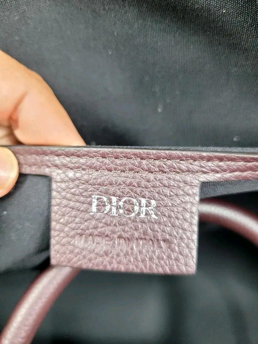 (정품)DIOR 가죽 더플백 다크 브라운 5