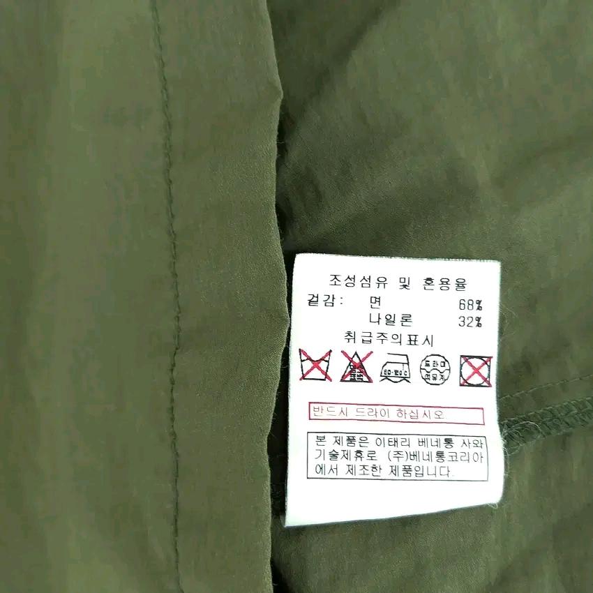 베네통 여성 춘하 8부소매 뒷밴딩 롱자켓 카키91 (HU45205) 7