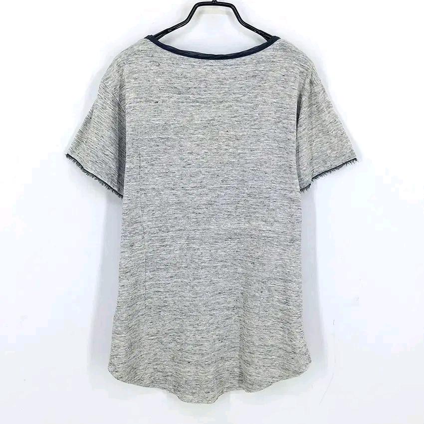 타임 여성 여름 비즈 마혼방 반팔티 그레이90 (HU45229) 3