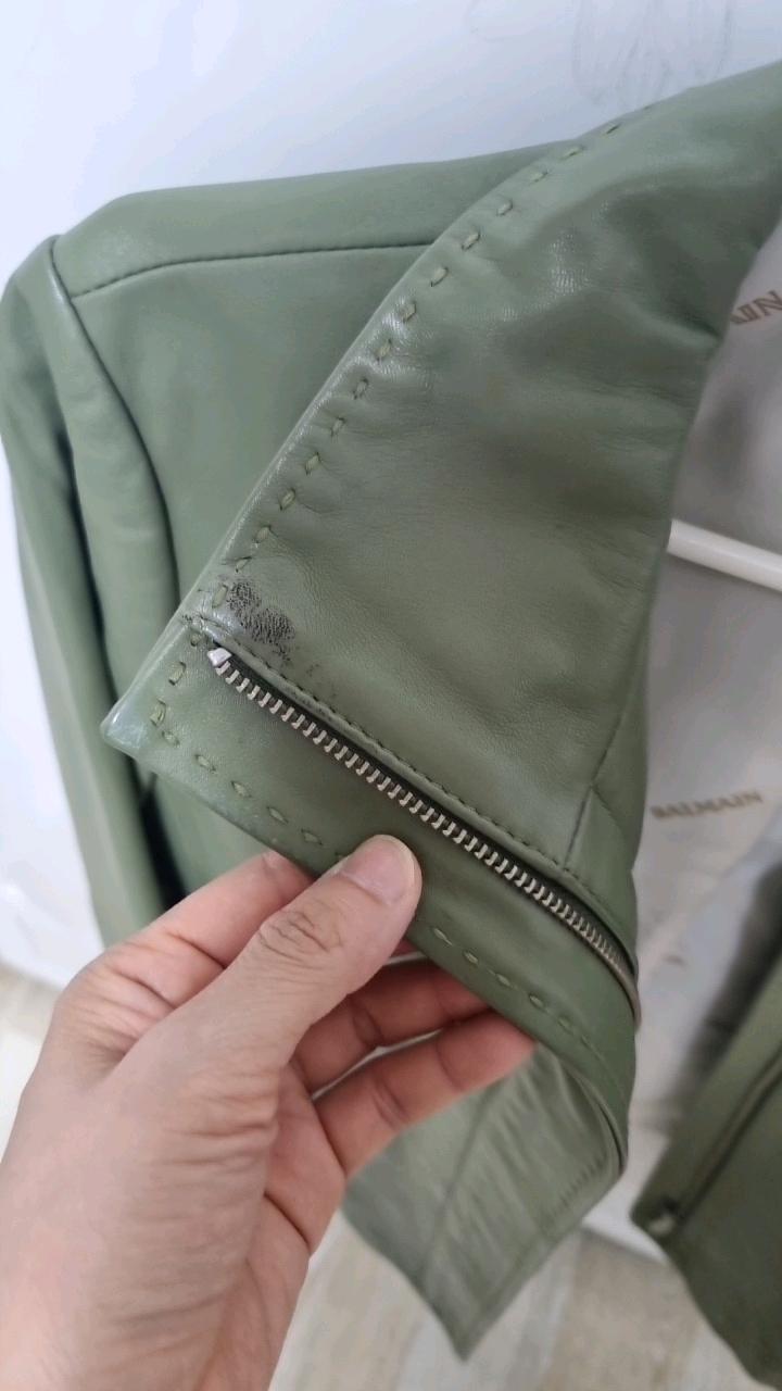 발망 올리브그린 가죽 재킷 7