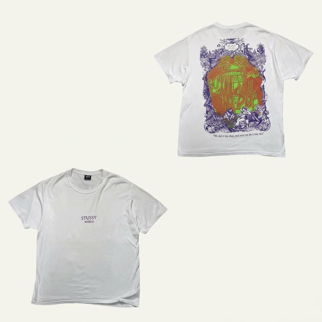 STUSSY 반팔 티 화이트 L 1