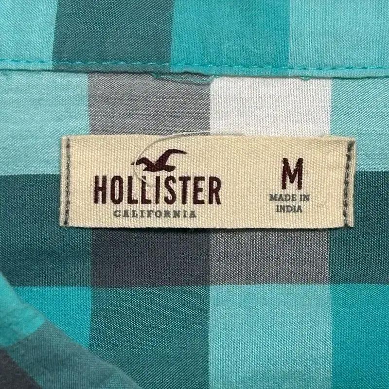 HOLLISTER 그레이-민트 체크 셔츠 M 6