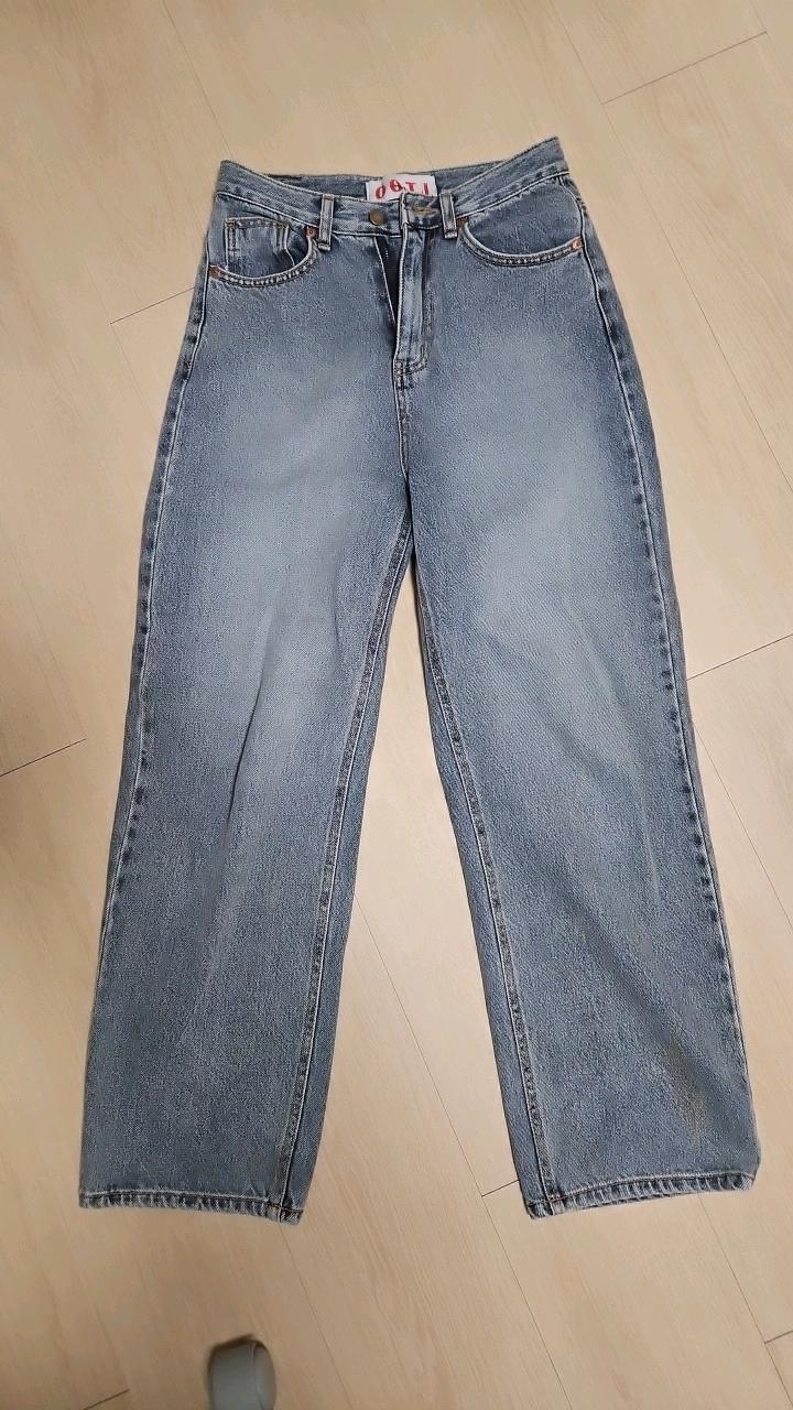 OOTJ 워싱 와이드 데님 팬츠 블루 4