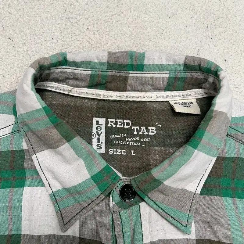 LEVI'S Red Tab 웨스턴 셔츠 그린 L 4