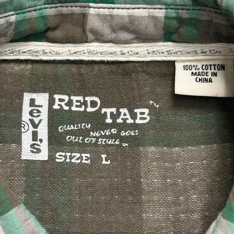 LEVI'S Red Tab 웨스턴 셔츠 그린 L 5