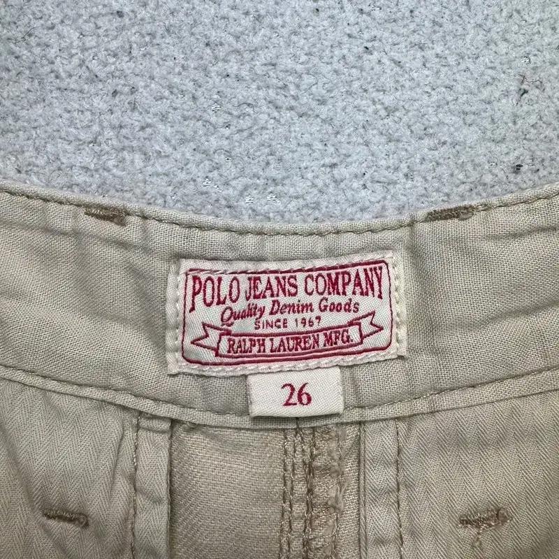 POLO JEANS COMPANY 투턱 카고 숏팬츠 26 5