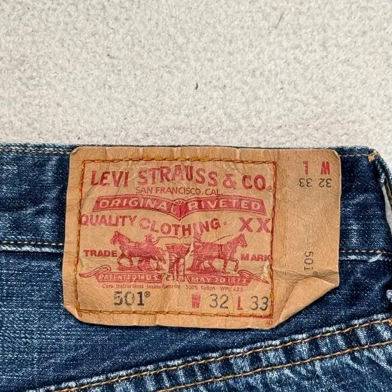 LEVI'S 501 버튼플라이 빈티지 워싱 데님 팬츠 W32 L33 7