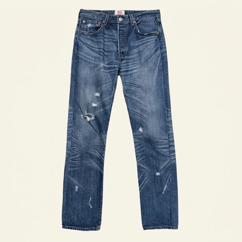 LEVI'S 501 버튼플라이 빈티지 워싱 데님 팬츠 W32 L33 1