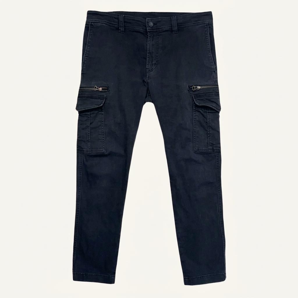DIESEL 지퍼 카고 팬츠 블랙 1