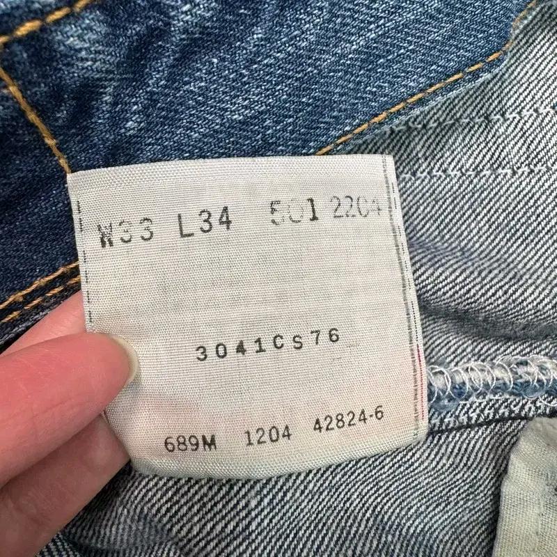 LEVI'S 501 버튼플라이 데님 팬츠 W33 L34 7