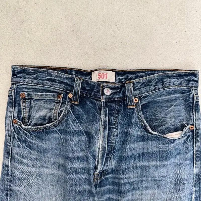 LEVI'S 501 버튼플라이 빈티지 워싱 데님 팬츠 32 33 3