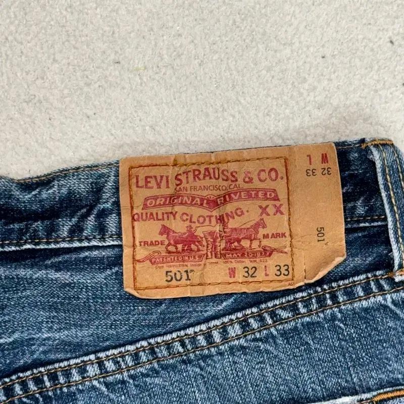 LEVI'S 501 버튼플라이 빈티지 워싱 데님 팬츠 32 33 7
