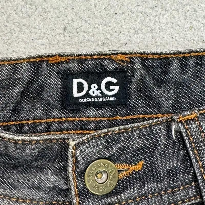 DOLCE&GABBANA 빈티지 워싱 데미지 데님 팬츠 32 5