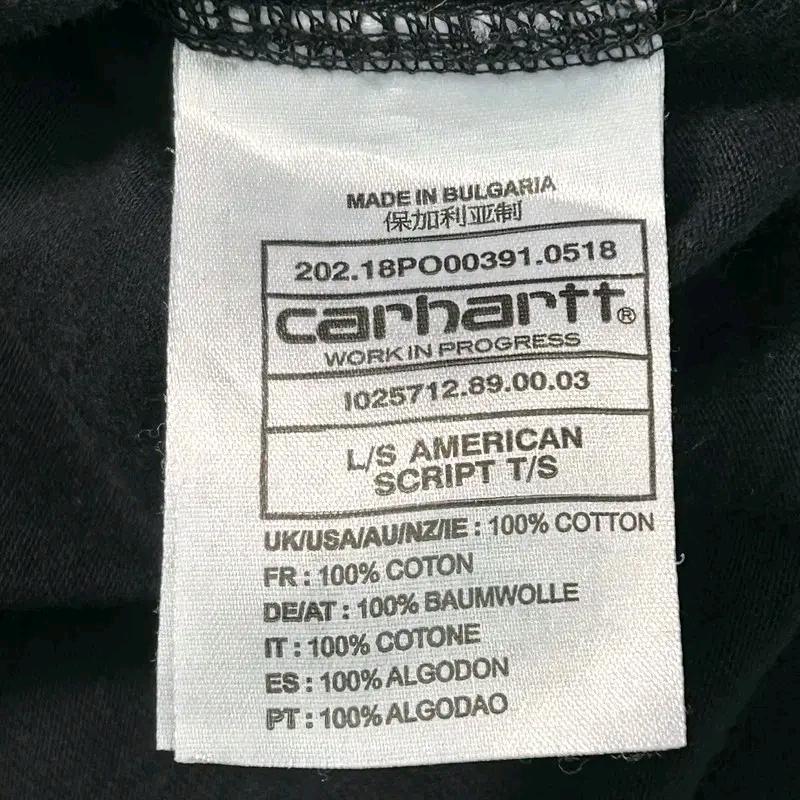 CARHARTT wip 자수로고 롱슬리브 블랙 m 7