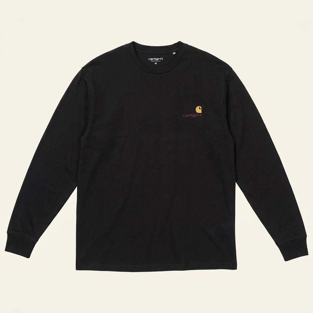 CARHARTT wip 자수로고 롱슬리브 블랙 m 1