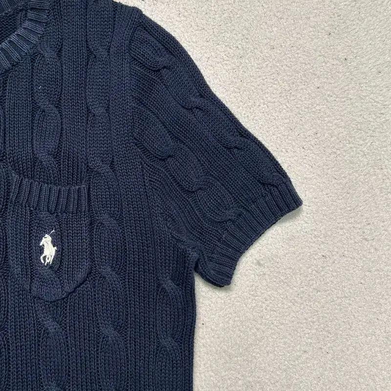 POLO RALPH LAUREN 케이블 반팔 니트 네이비 4