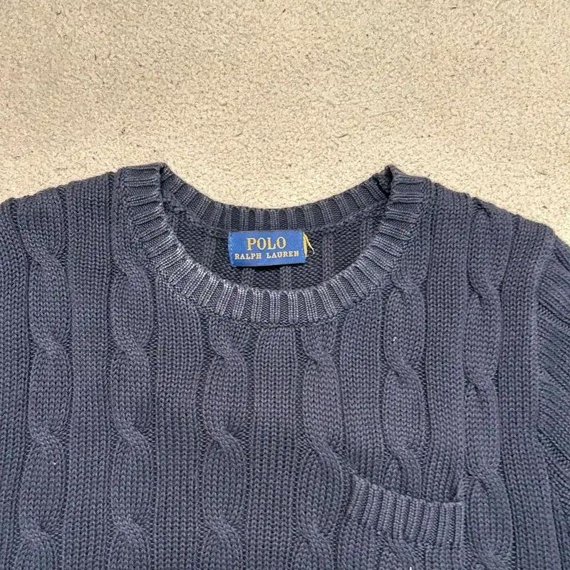POLO RALPH LAUREN 케이블 반팔 니트 네이비 6
